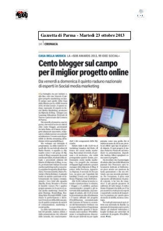 Gazzetta di Parma - Martedì 23 ottobre 2013

 