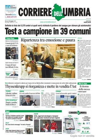 *44/	QVCCMJDB[JPOFPOMJOF

136(*
1SFMJFWJ EFM TBOHVF QFS
TDPWBSF J iQPSUBUPSJ TBOJu
EFM $PWJE  F GBSF VOB TUJ
NB TUBUJTUJDB...