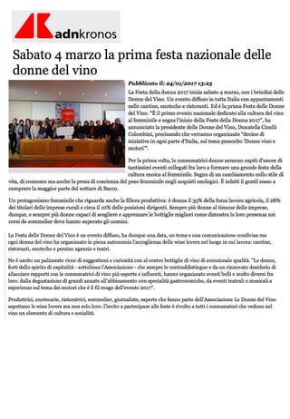 La Festa delle Donne del Vino  2017