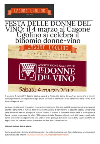 La Festa delle Donne del Vino  2017