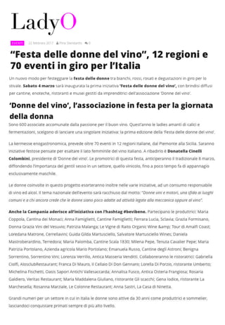 La Festa delle Donne del Vino  2017