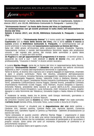 La Festa delle Donne del Vino  2017