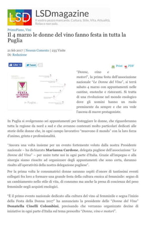 La Festa delle Donne del Vino  2017