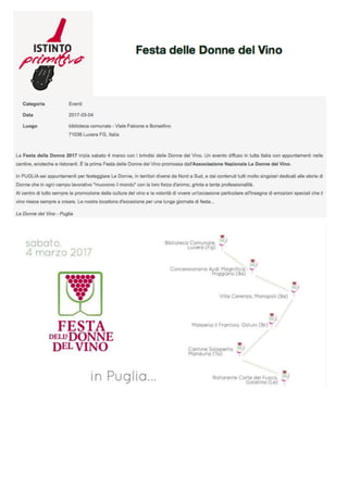 La Festa delle Donne del Vino  2017