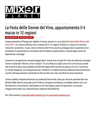 La Festa delle Donne del Vino  2017