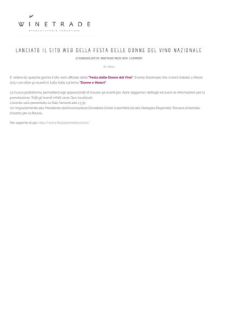 La Festa delle Donne del Vino  2017