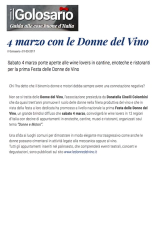 La Festa delle Donne del Vino  2017