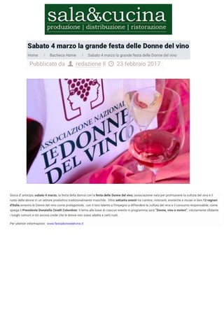La Festa delle Donne del Vino  2017