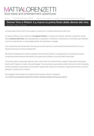 La Festa delle Donne del Vino  2017