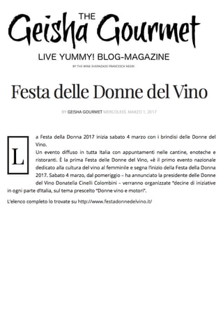 La Festa delle Donne del Vino  2017