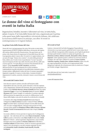 La Festa delle Donne del Vino  2017