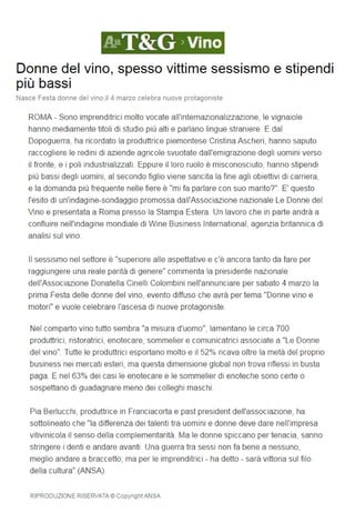 Rassegna stampa Identikit Donne del vino 2017