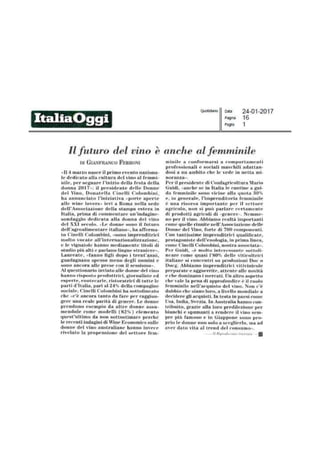 Rassegna stampa Identikit Donne del vino 2017