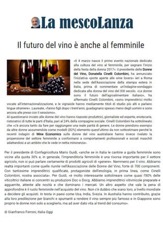 Rassegna stampa Identikit Donne del vino 2017