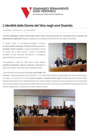 Rassegna stampa Identikit Donne del vino 2017