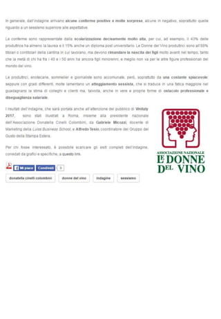 Rassegna stampa Identikit Donne del vino 2017
