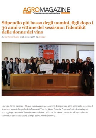 Rassegna stampa Identikit Donne del vino 2017