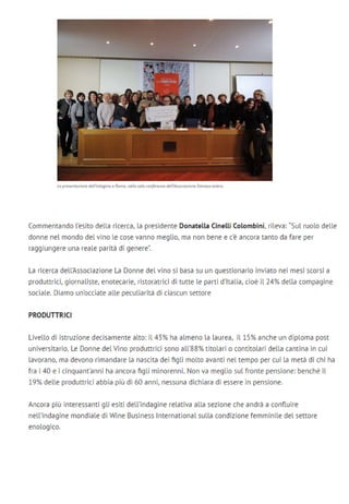 Rassegna stampa Identikit Donne del vino 2017