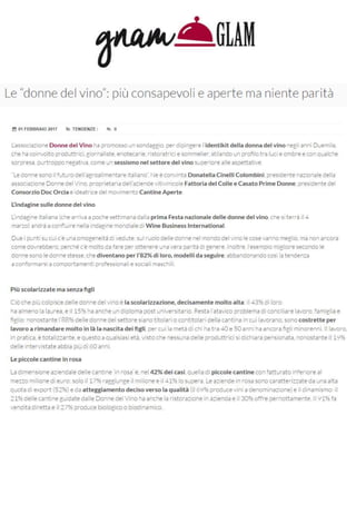 Rassegna stampa Identikit Donne del vino 2017