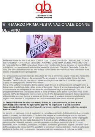 Rassegna stampa Identikit Donne del vino 2017
