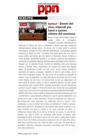 Rassegna stampa Identikit Donne del vino 2017