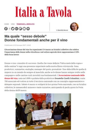 Rassegna stampa Identikit Donne del vino 2017