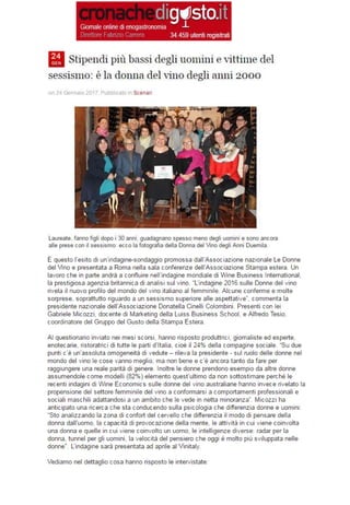 Rassegna stampa Identikit Donne del vino 2017