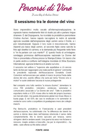 Rassegna stampa Identikit Donne del vino 2017