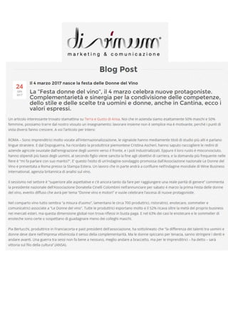 Rassegna stampa Identikit Donne del vino 2017