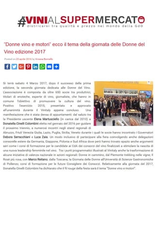 Rassegna stampa Identikit Donne del vino 2017