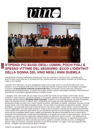 Rassegna stampa Identikit Donne del vino 2017