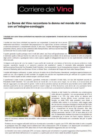 Rassegna stampa Identikit Donne del vino 2017