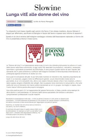 Rassegna stampa Identikit Donne del vino 2017