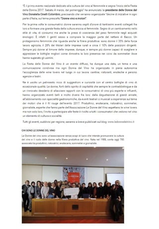 Rassegna stampa Identikit Donne del vino 2017