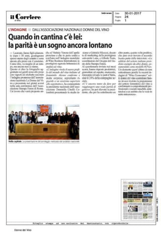 Rassegna stampa Identikit Donne del vino 2017