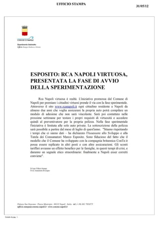 Rassegnastampa rca napoli_virtuosa