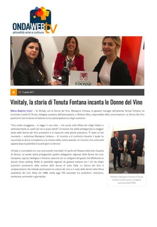 Le Donne del Vino a Vinitaly 2017: rassegna stampa