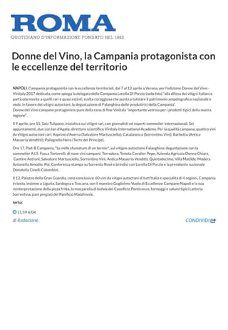 Le Donne del Vino a Vinitaly 2017: rassegna stampa