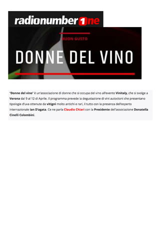 Le Donne del Vino a Vinitaly 2017: rassegna stampa