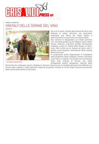 Le Donne del Vino a Vinitaly 2017: rassegna stampa