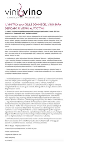 Le Donne del Vino a Vinitaly 2017: rassegna stampa
