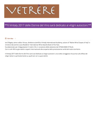 Le Donne del Vino a Vinitaly 2017: rassegna stampa