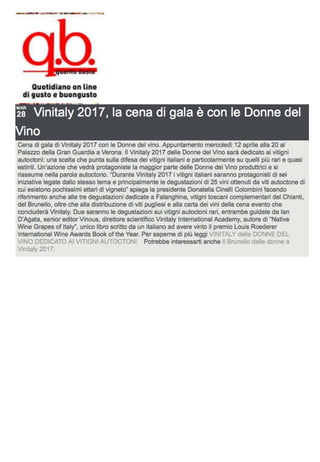 Le Donne del Vino a Vinitaly 2017: rassegna stampa