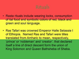 Rastafarianism | PPTX | Reggae | Music