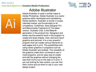 BTec Level 3
Extended Diploma in Creative Media Production
 