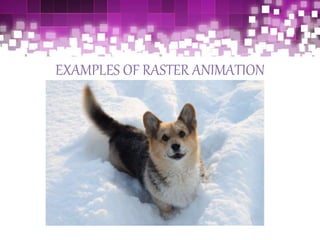 EXAMPLES OF RASTER ANIMATION
 