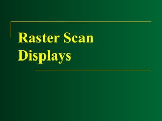 Raster Scan
Displays

 