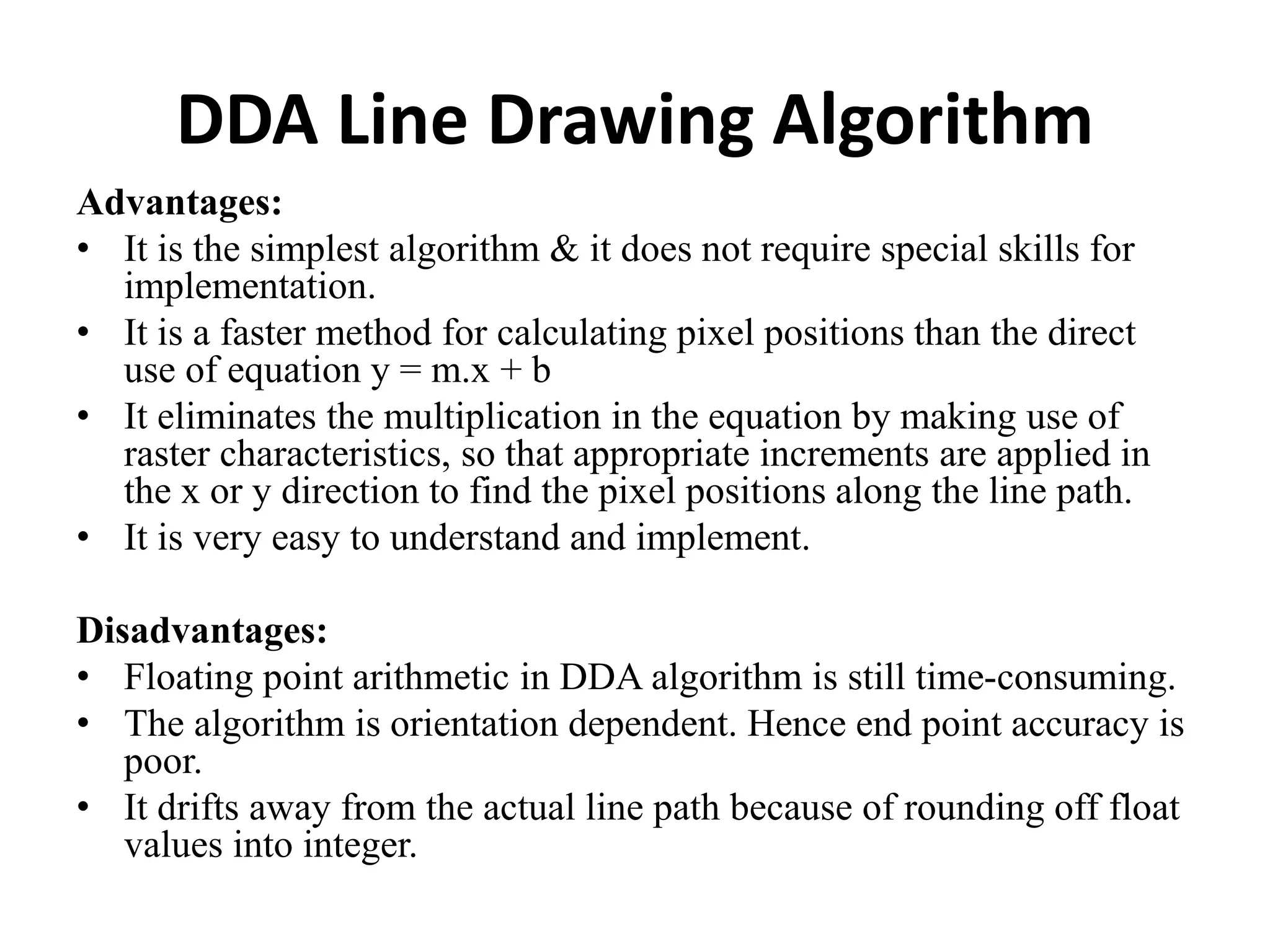 Raster Scan Graphics, Line Drawing Algorithm and Circle Drawing ...