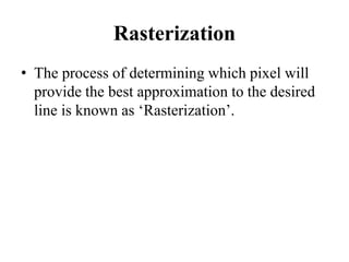 Raster Scan Graphics, Line Drawing Algorithm and Circle Drawing ...