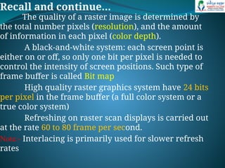 Raster Scan System for computer graphics | PPTX